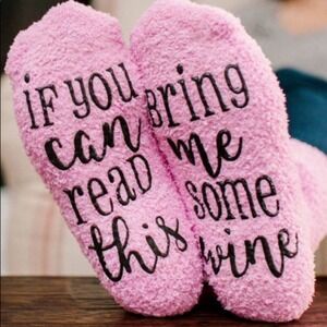 “If you can read this” Fluffy Socks